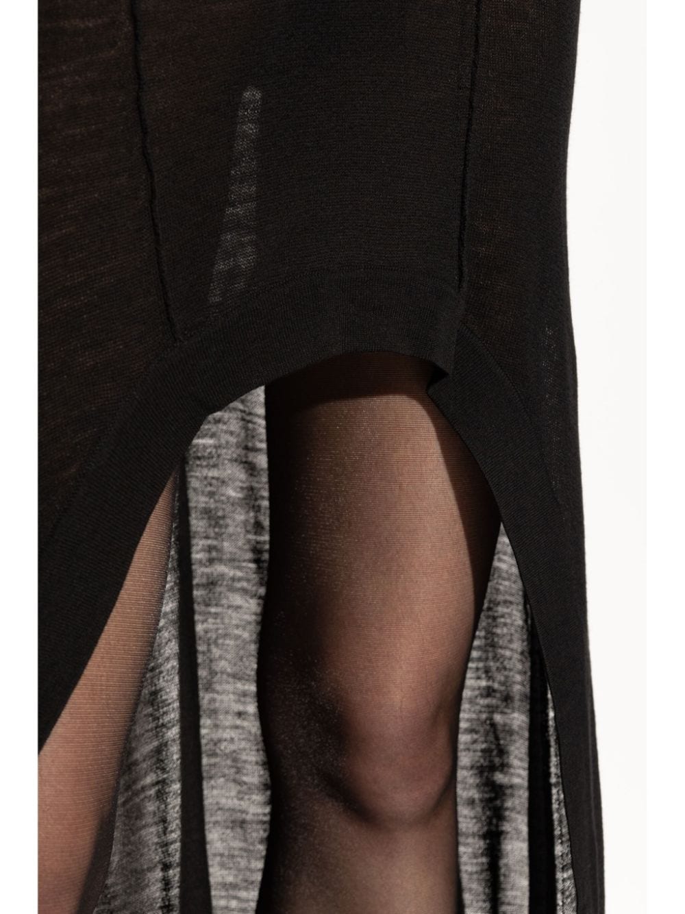 SAINT LAURENT Asymmetric Design Scoop Neck Dress