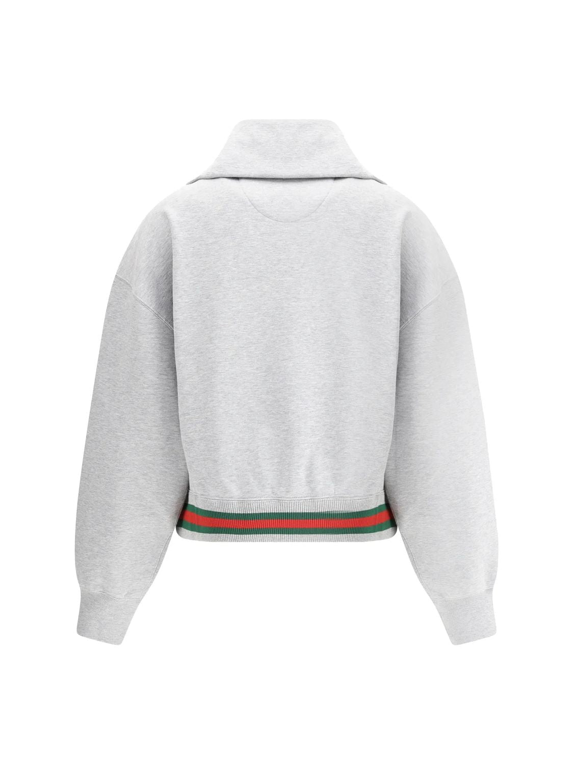 GUCCI Cotton T-Shirt Sweatshirt with Web Ribbon - Size S