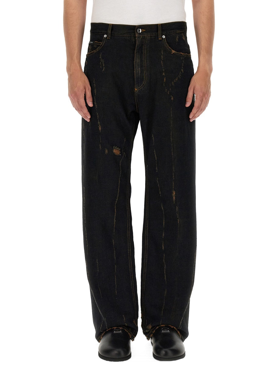 DOLCE & GABBANA Premium Denim Pants for Men - FW23 Collection