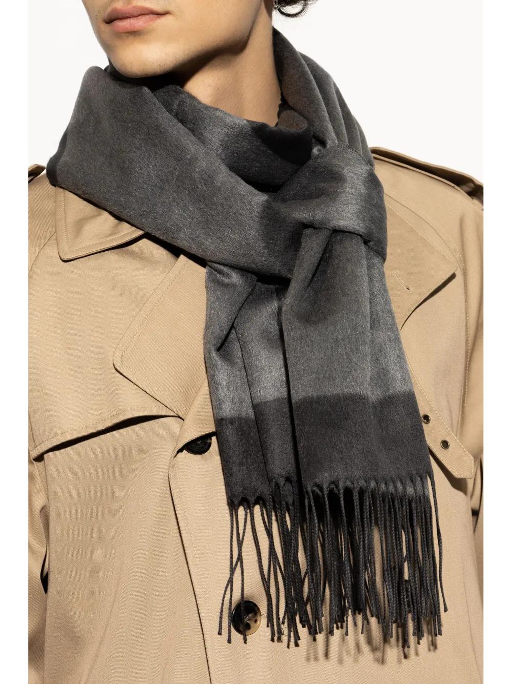 SAINT LAURENT Cascading Logo Jacquard Scarf