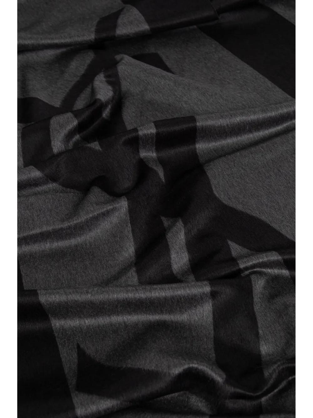 SAINT LAURENT Cascading Logo Jacquard Scarf