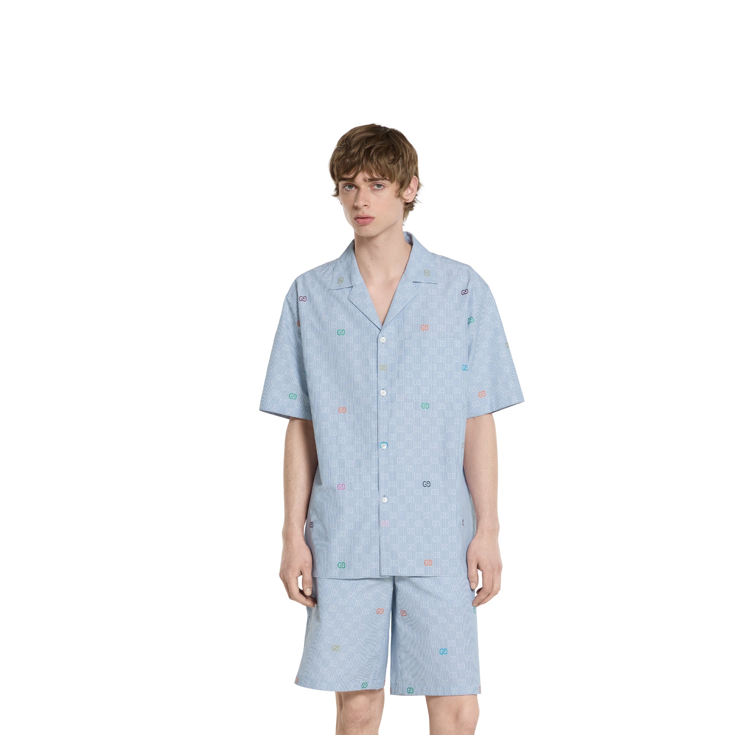 GUCCI Striped Bowling Shirt - Size 48