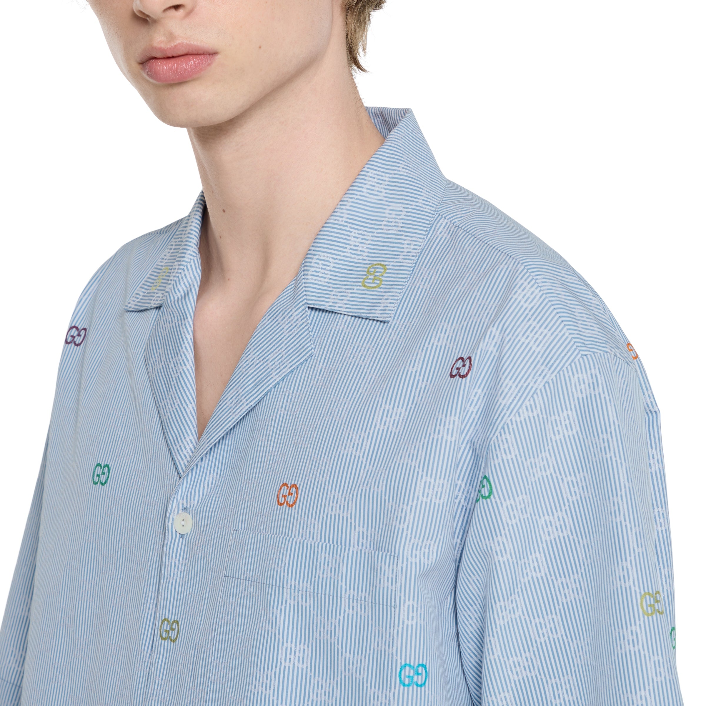 GUCCI Striped Bowling Shirt - Size 48