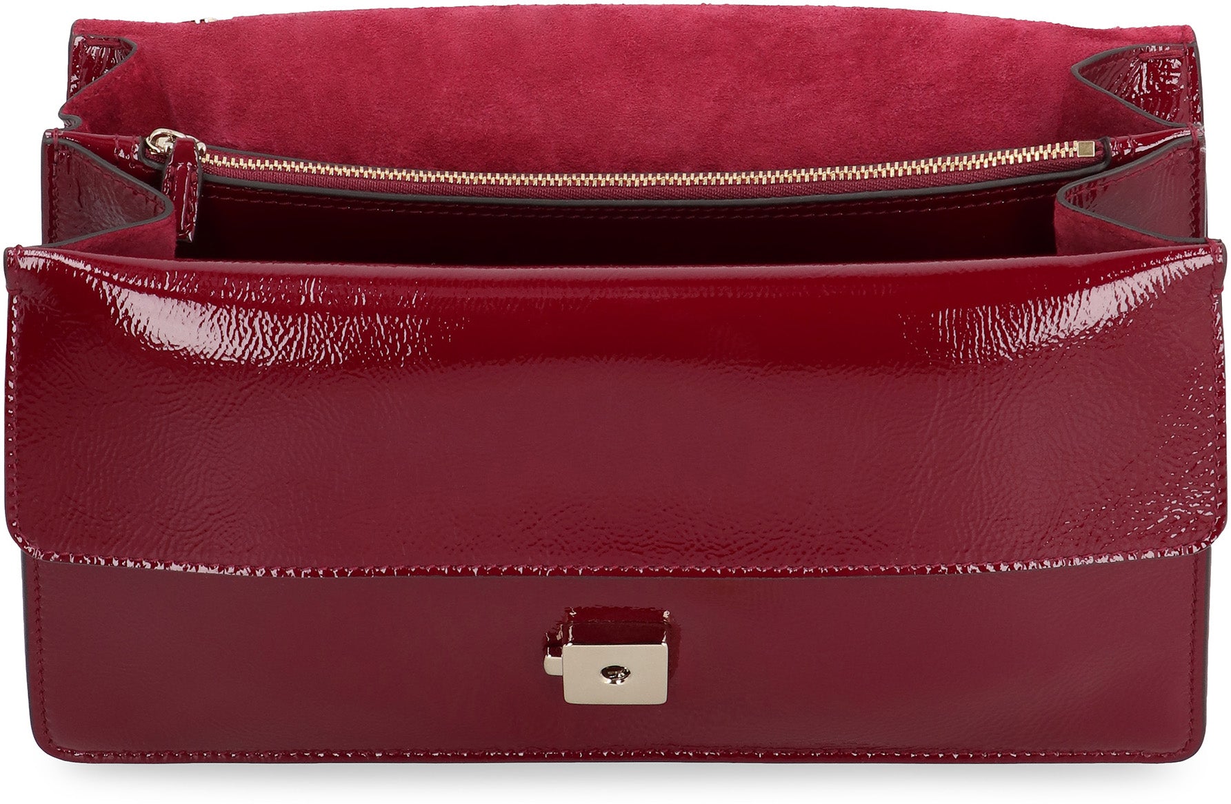 GUCCI Mini Glossy Patent Leather Shoulder Handbag