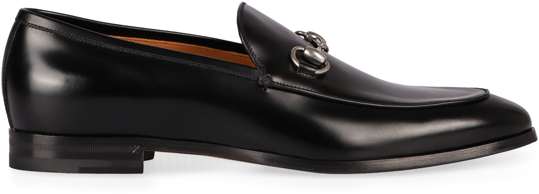 GUCCI Leather Loafers with Front Horsebit for Men