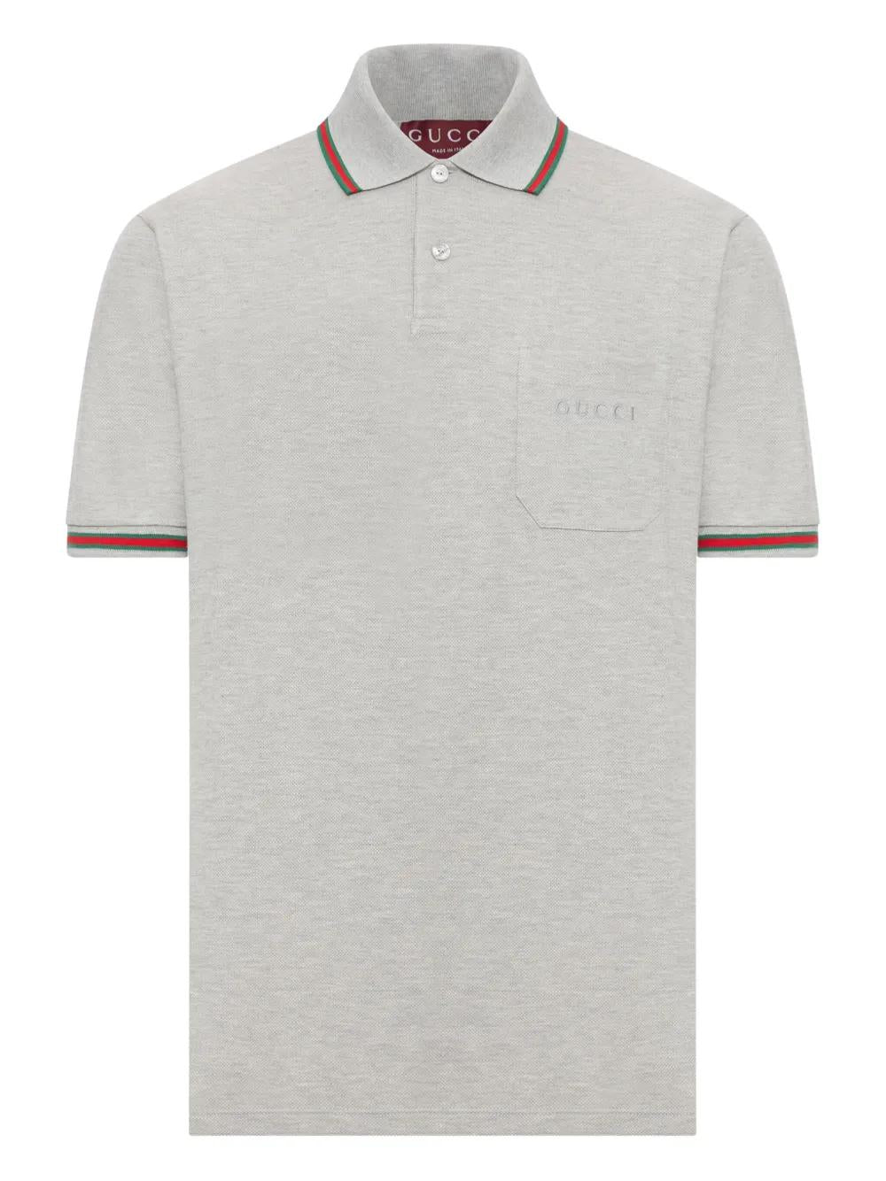 GUCCI Classic Cotton Piquet Polo Shirt - Size L