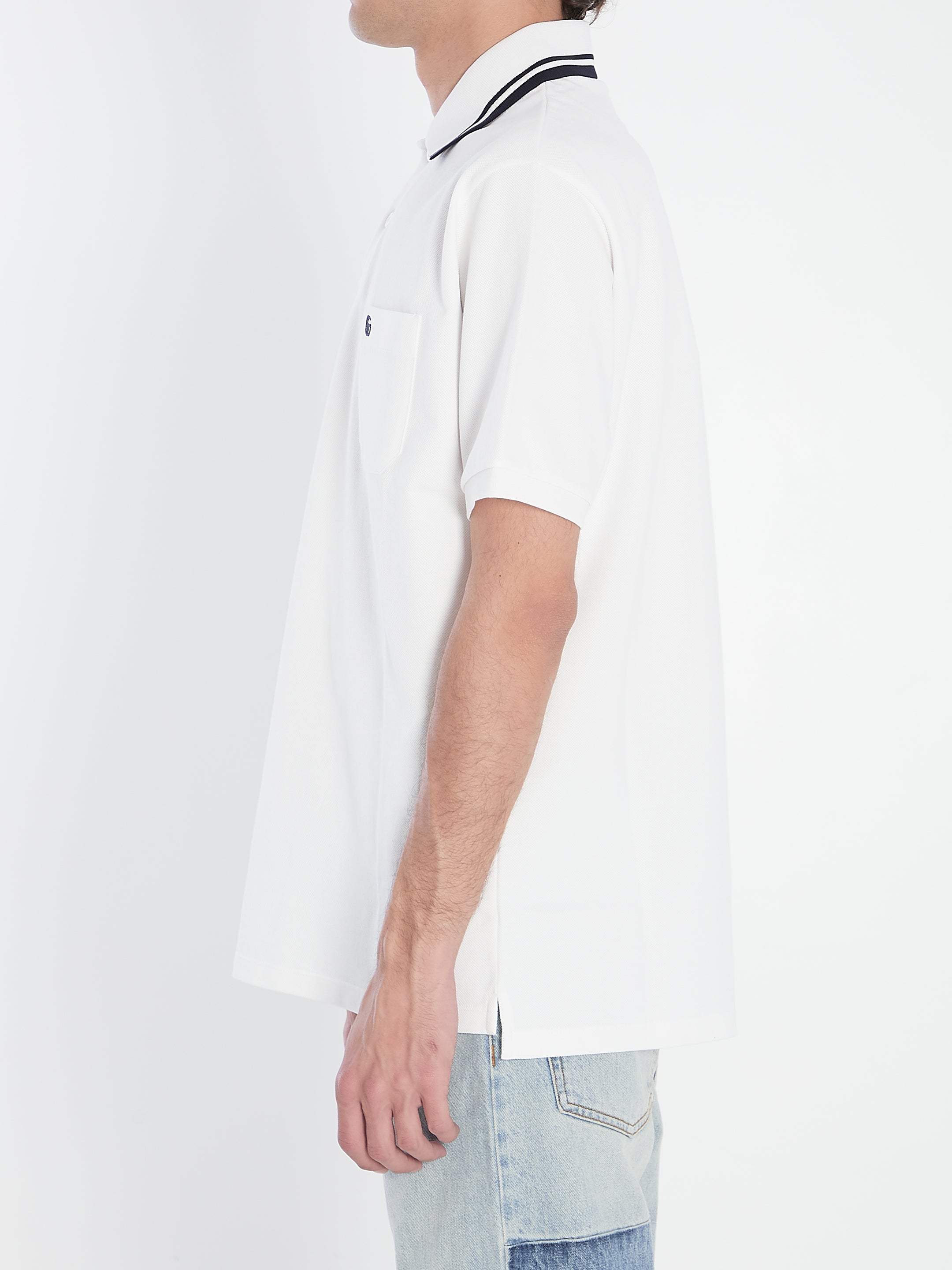 GUCCI Stretch Cotton Piqué Polo Shirt