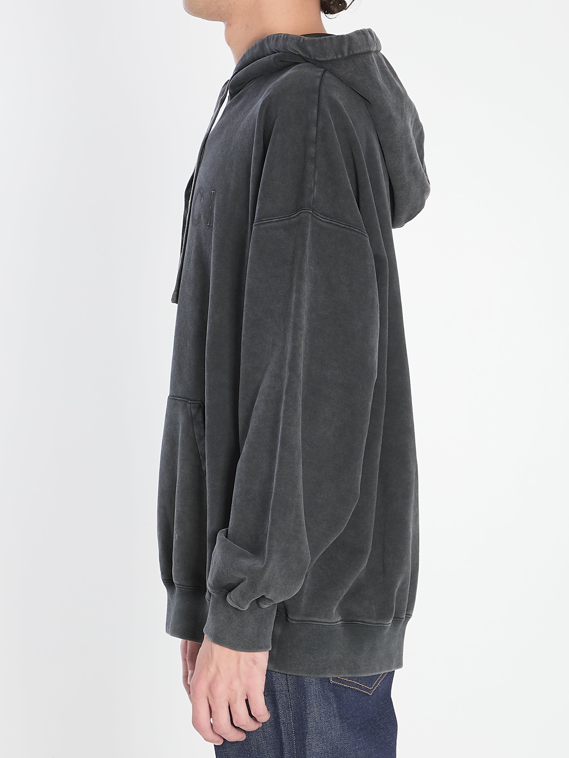 GUCCI Vintage Effect Hooded Sweatshirt - Size M