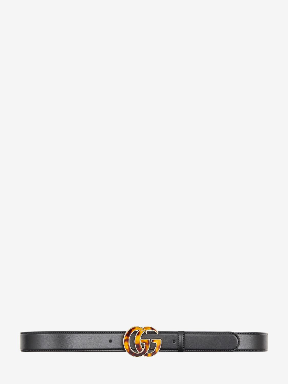 GUCCI Women's Mini Belt with Tortoiseshell Double G Buckle