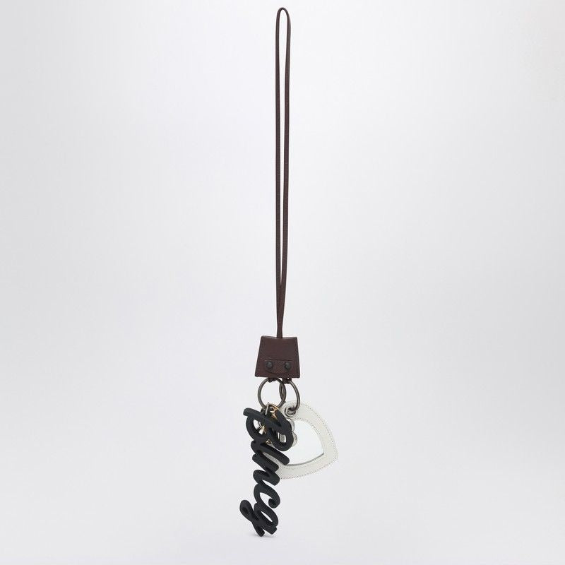 BALENCIAGA Mini Heart Charm Keychain for Handbag