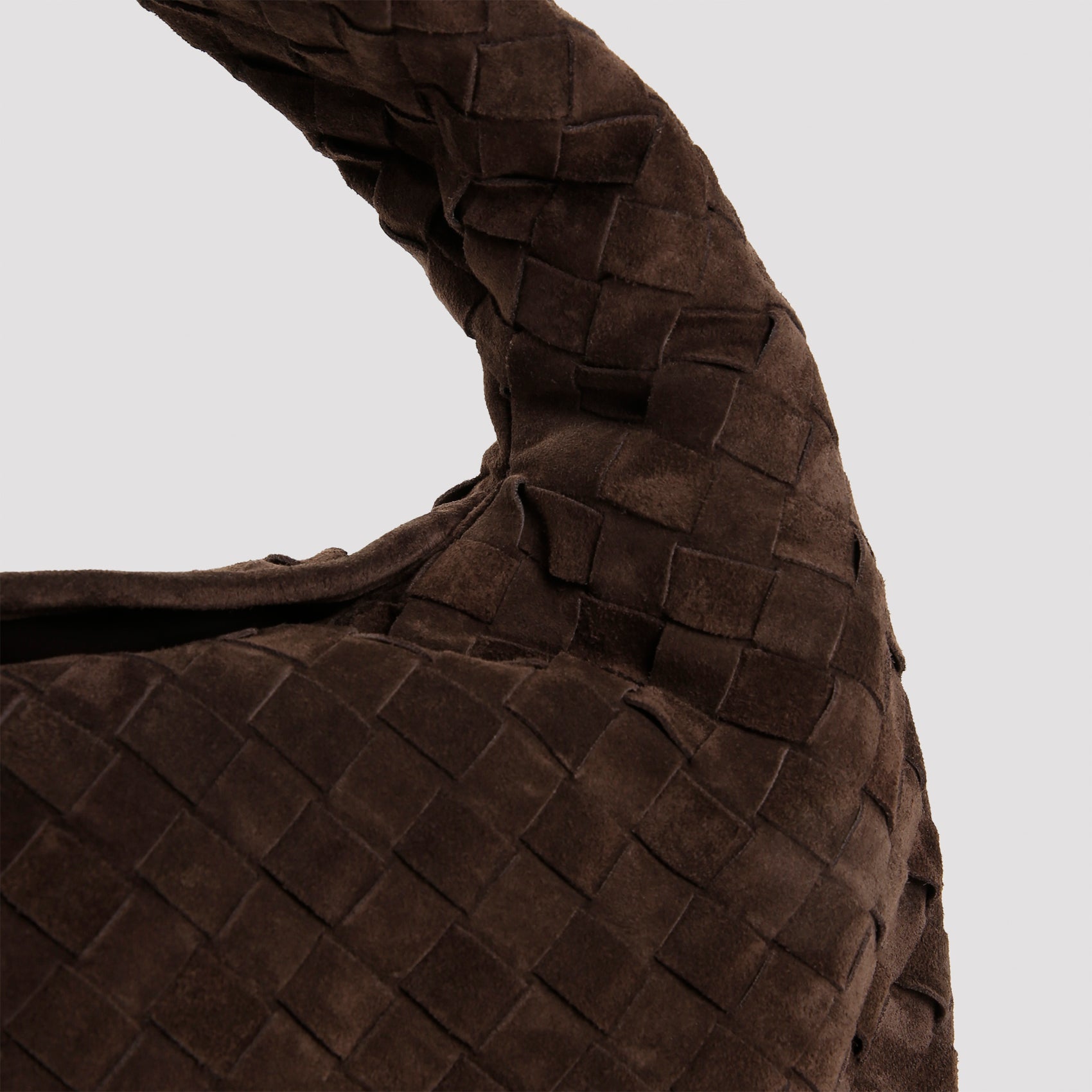 BOTTEGA VENETA Mini Woven Suede Shoulder Handbag