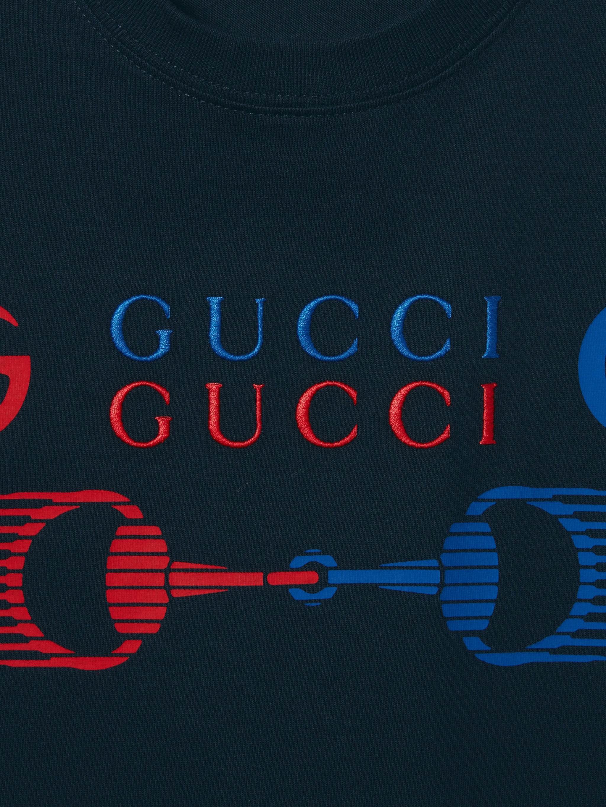GUCCI Printed Cotton Crew-Neck T-Shirt - Size M
