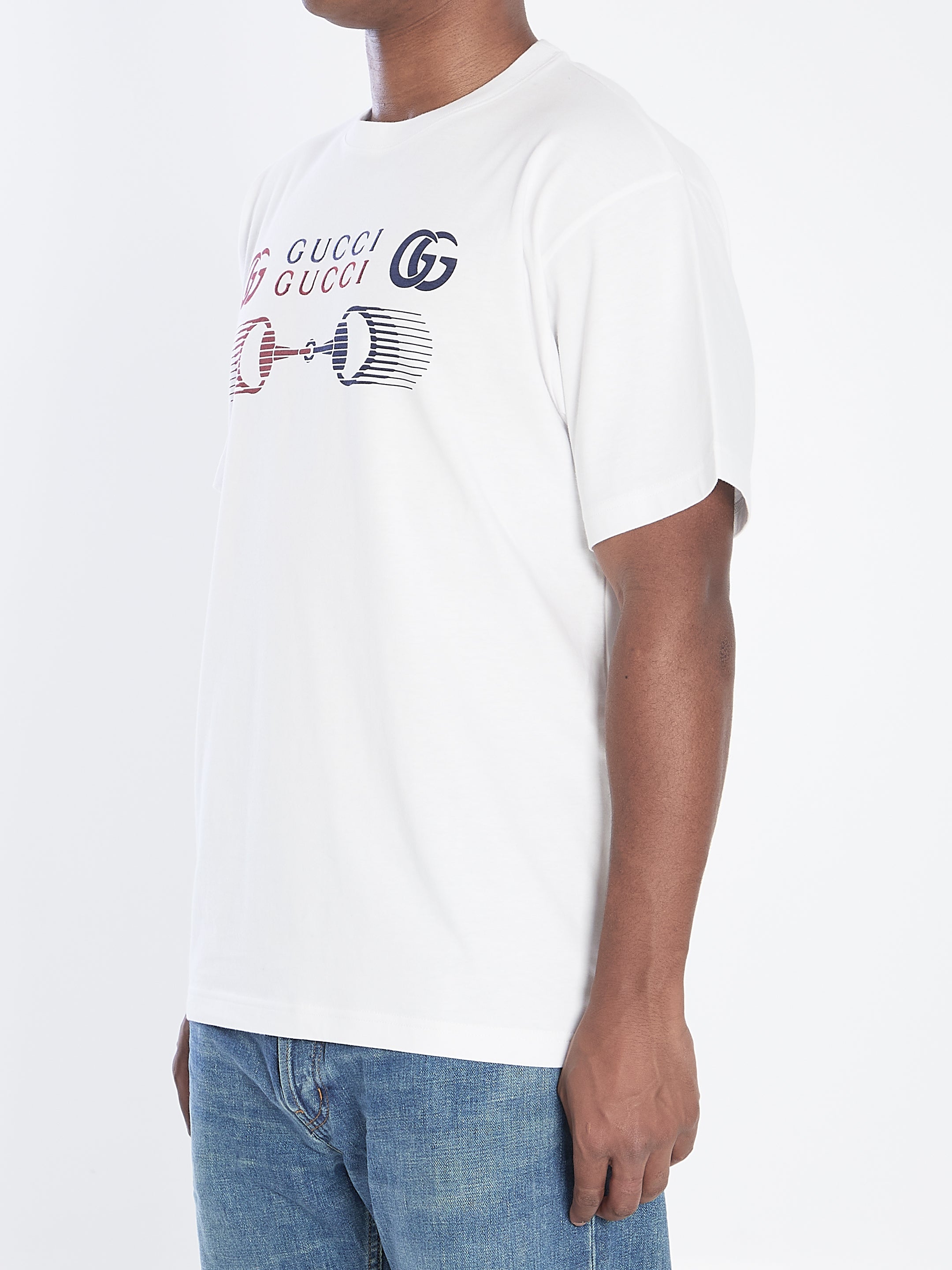 GUCCI Printed Cotton T-Shirt - Size L