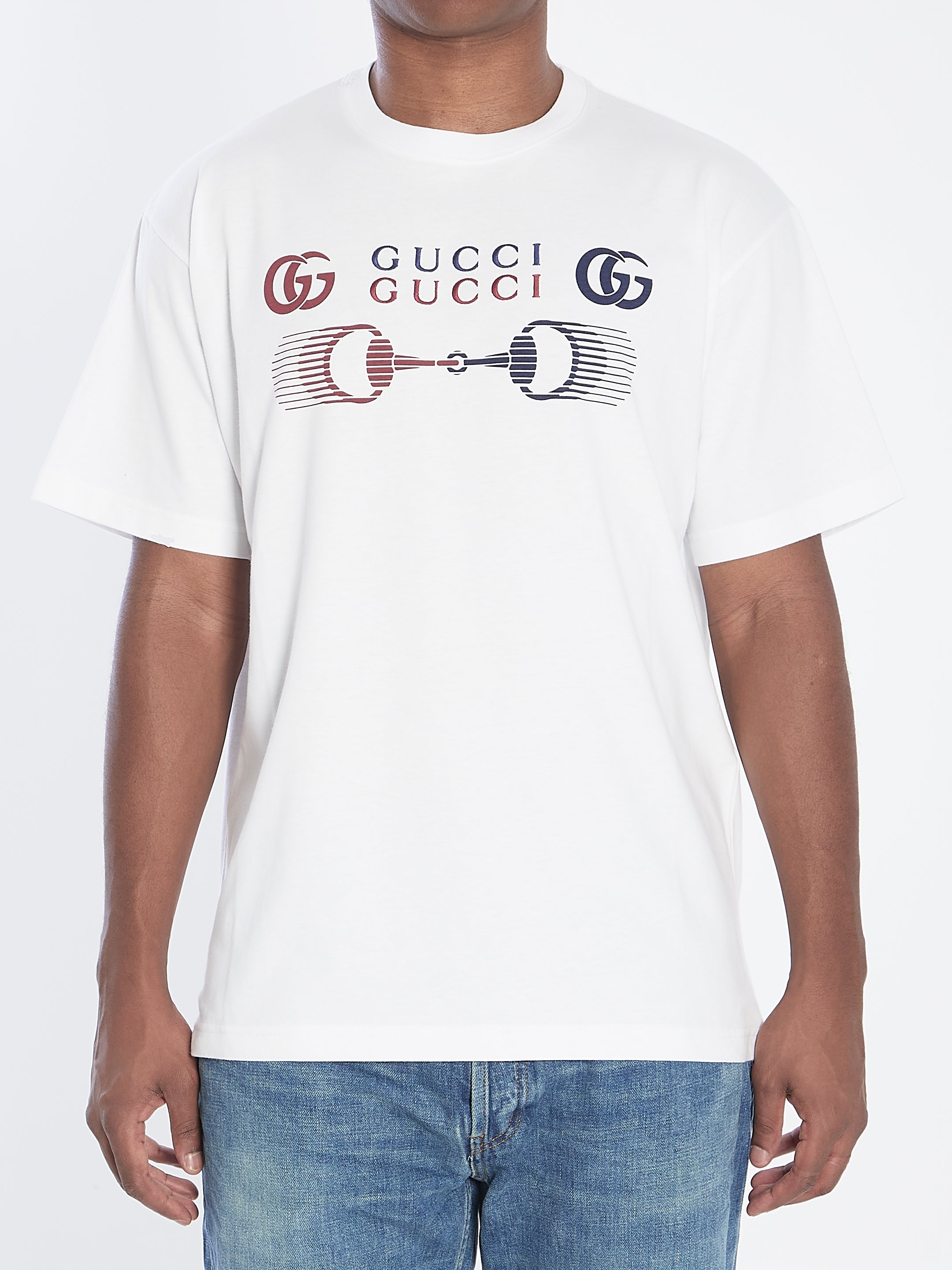 GUCCI Printed Cotton T-Shirt - Size L