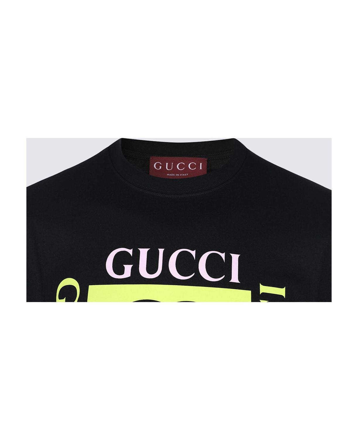 GUCCI Cotton T-Shirt with Interlocking G Print - Size L