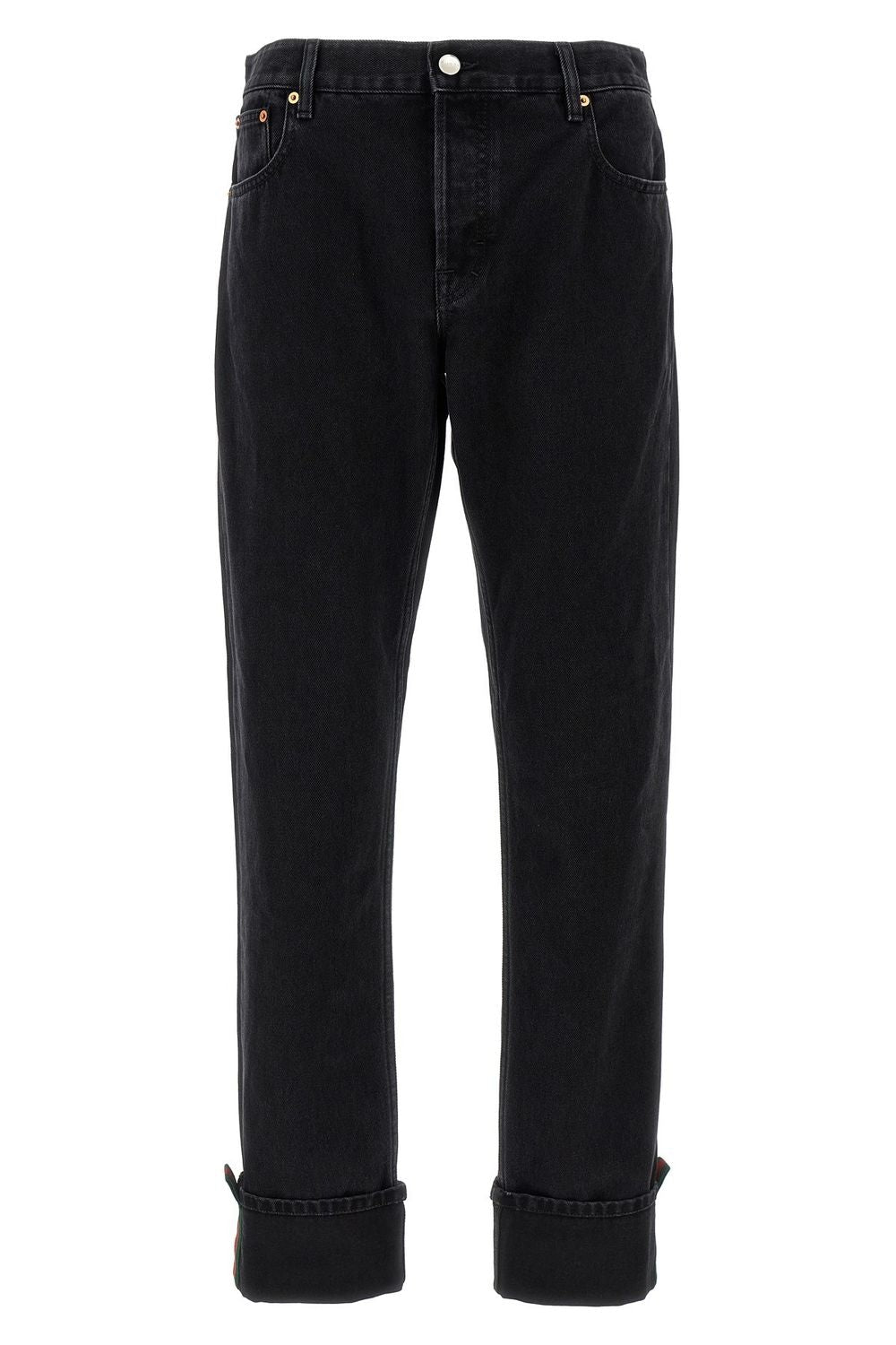 GUCCI Regular Fit Pants with Web Details - Size 31