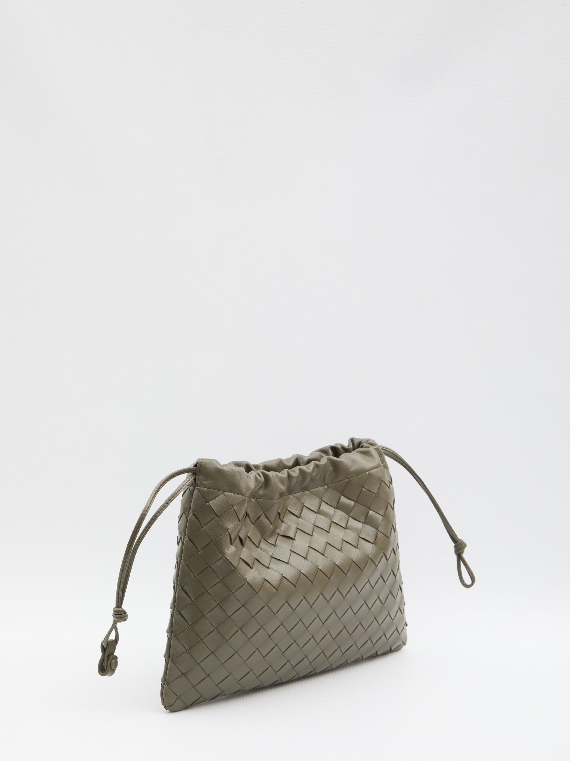 BOTTEGA VENETA Intrecciato Mini Leather Pochette - 23 cm x 32 cm