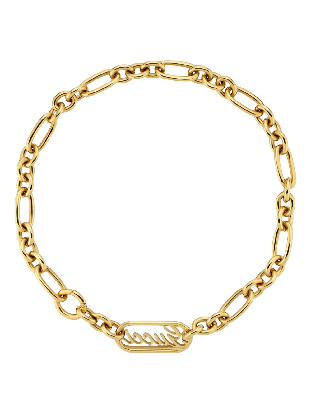 GUCCI Chain Link Logo Necklace