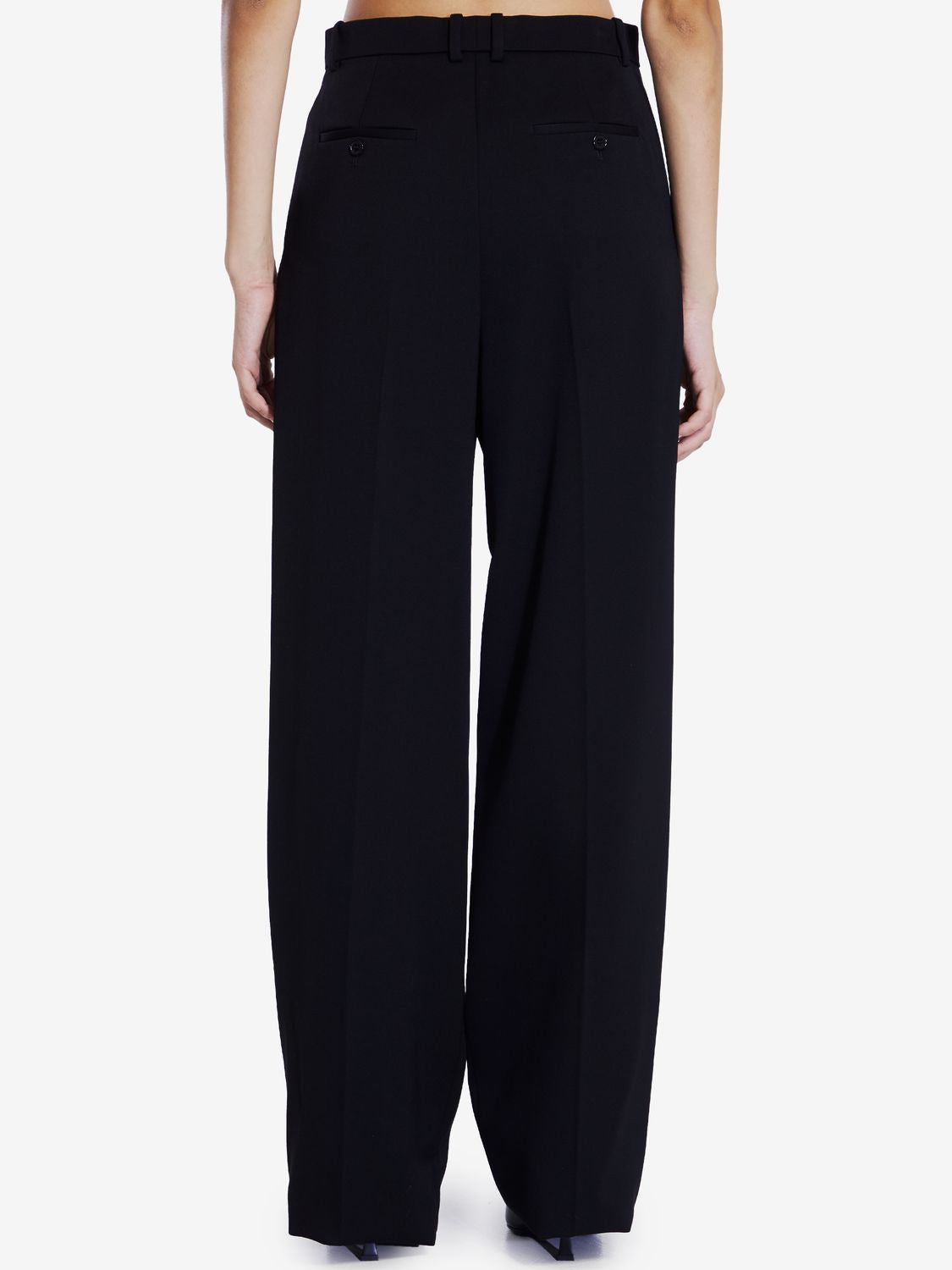 SAINT LAURENT Wide-Leg Wool Pants for Women