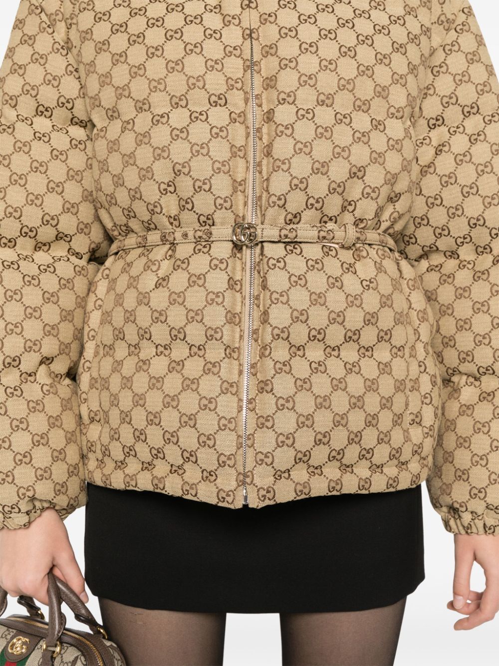 GUCCI Canvas Down Jacket for Women - FW25 Collection