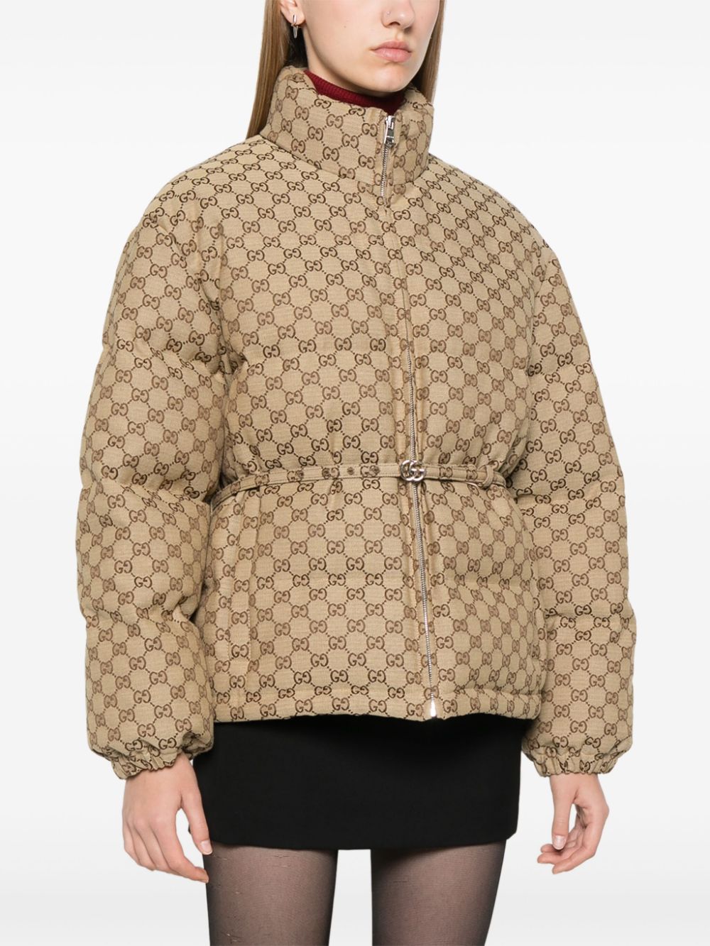 GUCCI Canvas Down Jacket for Women - FW25 Collection