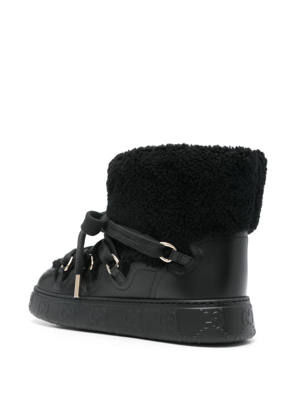 GUCCI Faux Shearling Ankle Boots