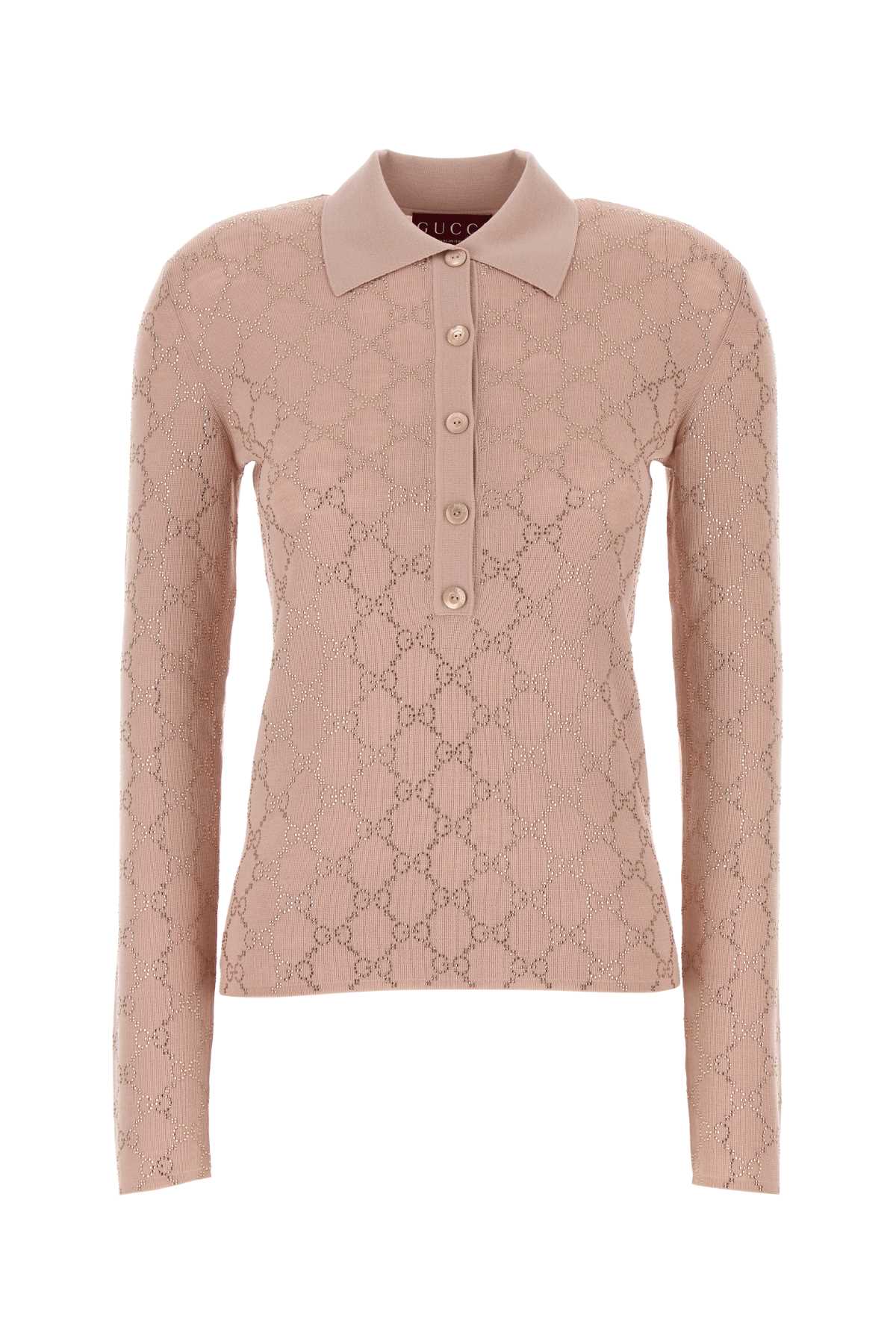 GUCCI Antiqued Wool Polo Shirt for Women