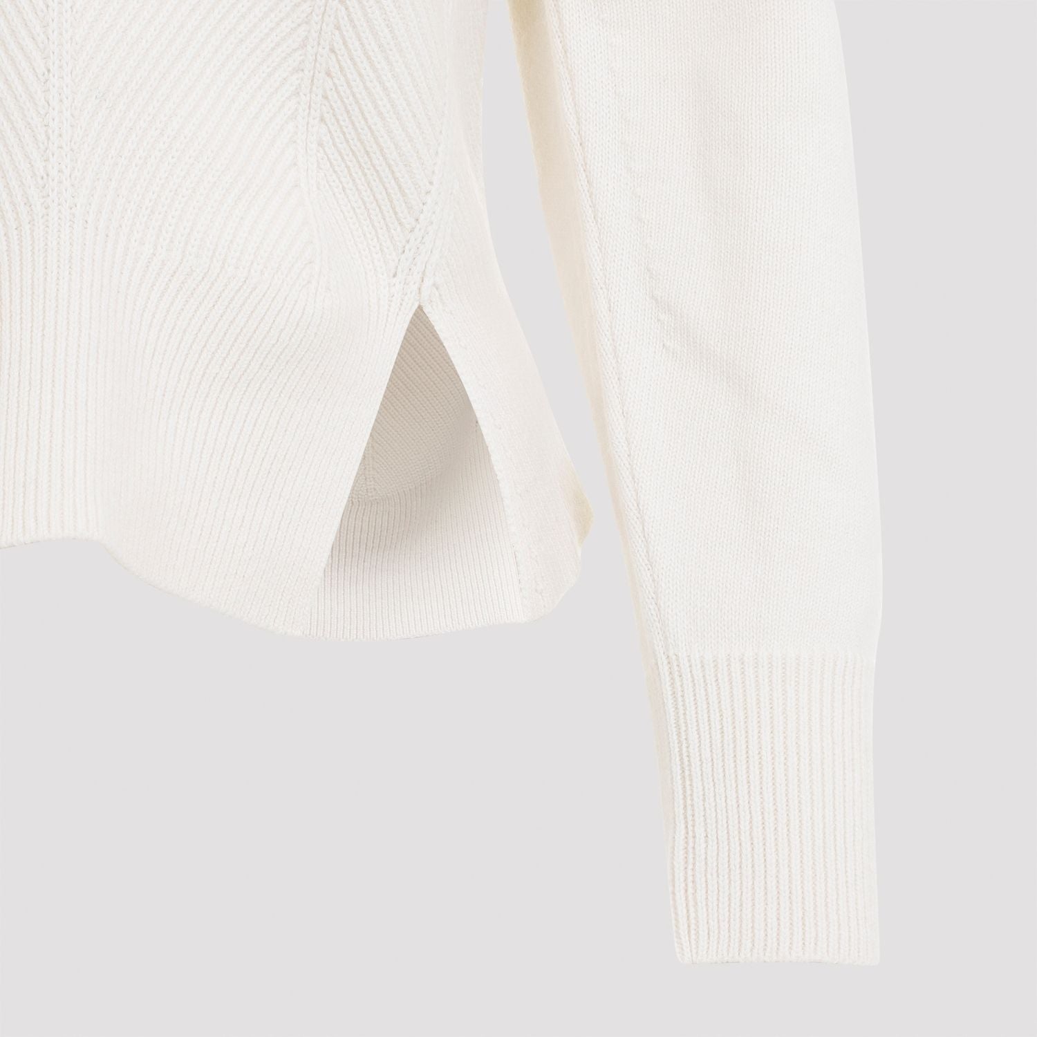 ALEXANDER MCQUEEN Women’s Chevron Corset Detail Wool Blend Sweater