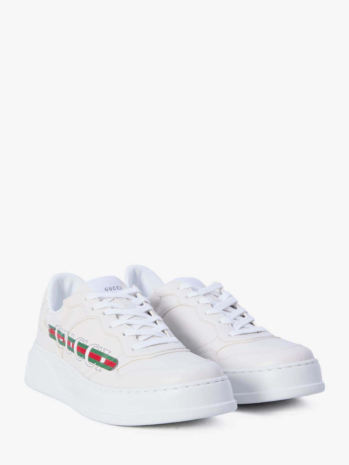 GUCCI Faux Leather Low-Top Sneakers with Chunky Sole