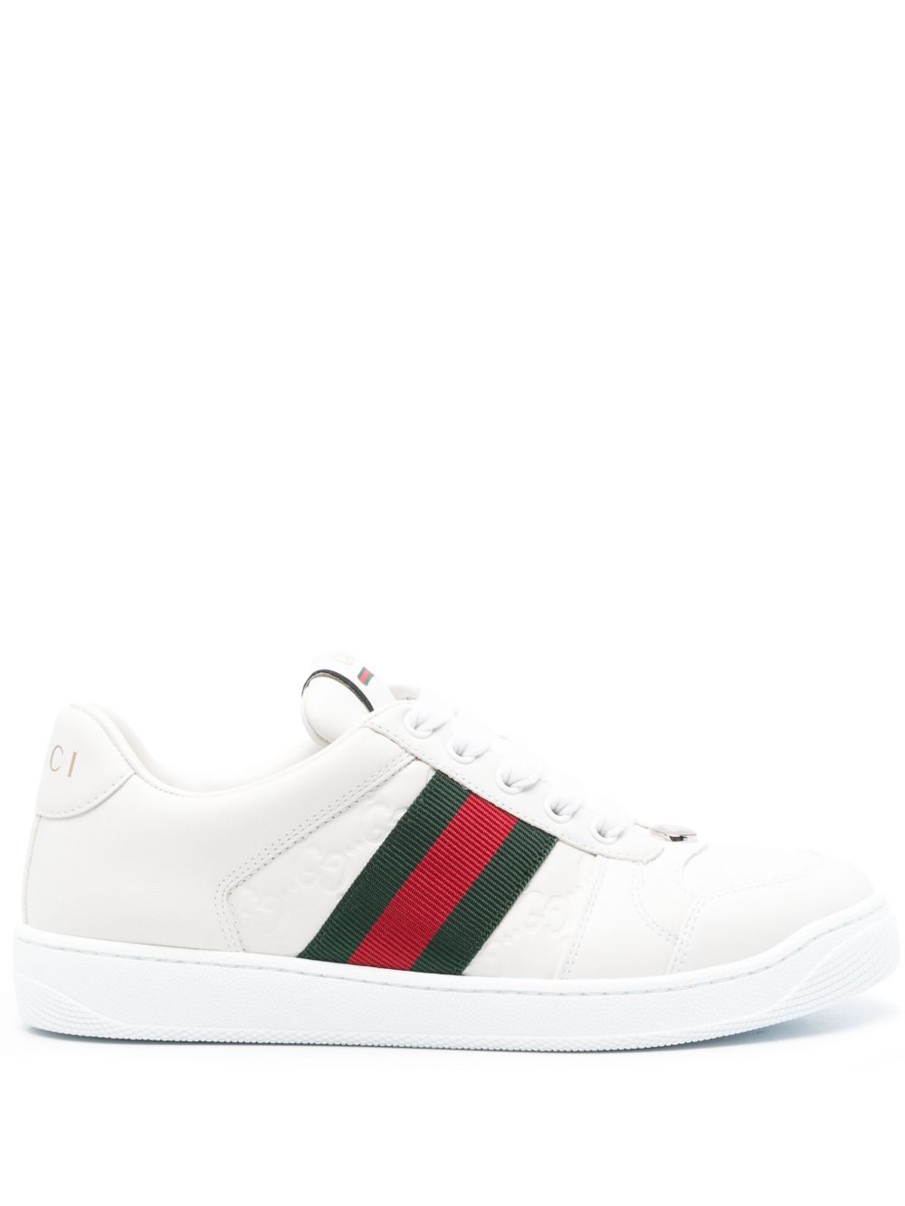 GUCCI Luxe Leather Panelled Sneakers for Women - Size Down Recommended