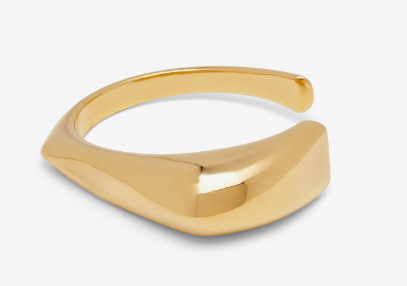 ALEXANDER MCQUEEN Engraved Logo Open Cuff Bracelet