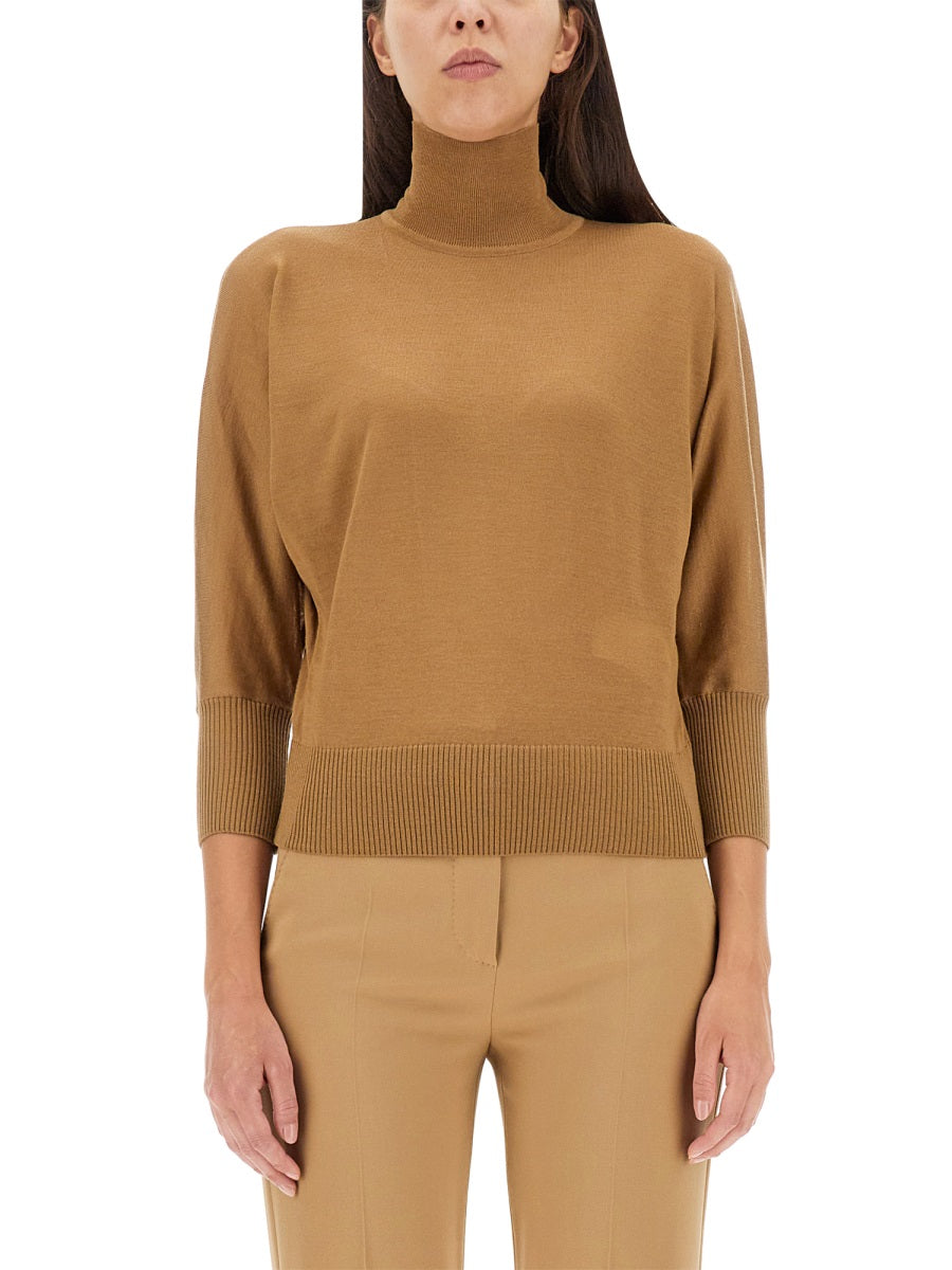 MAX MARA High Neck Regular Fit Wool T-Shirt for Women