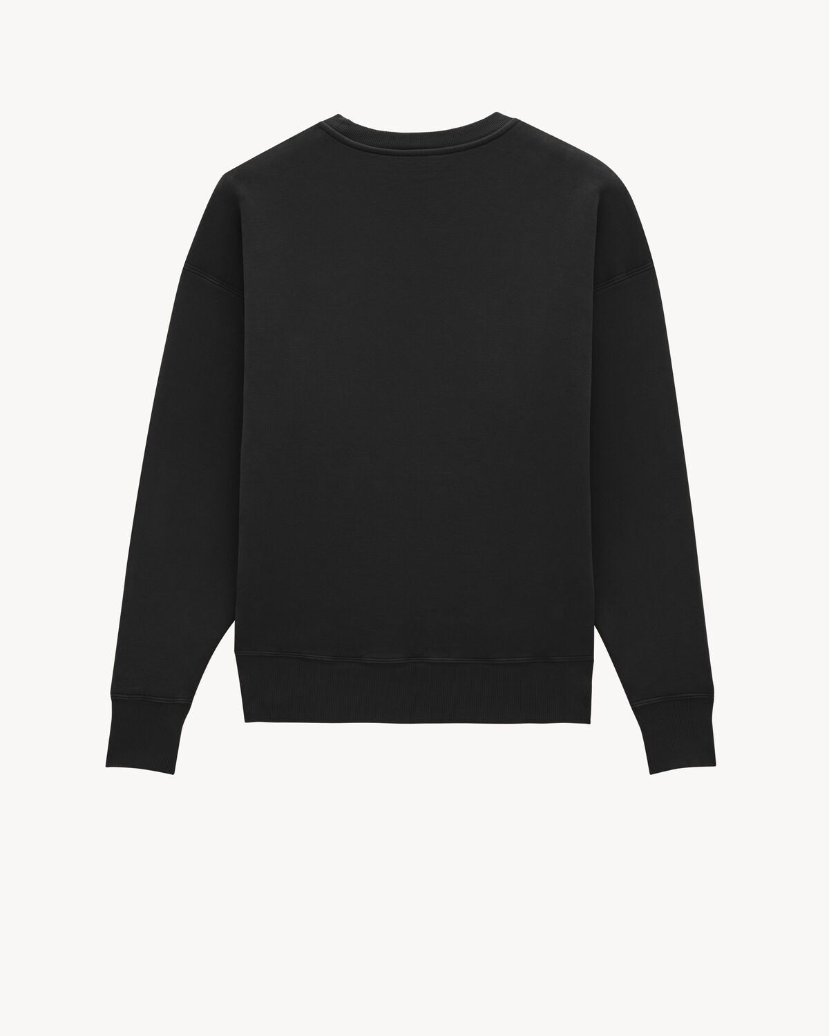 SAINT LAURENT Men's Panelled Design Sweatshirt with Crew Neck