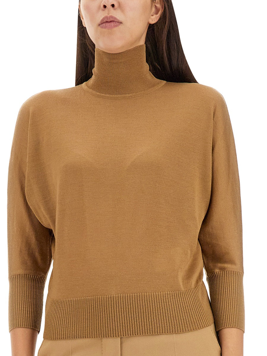 MAX MARA High Neck Regular Fit Wool T-Shirt for Women