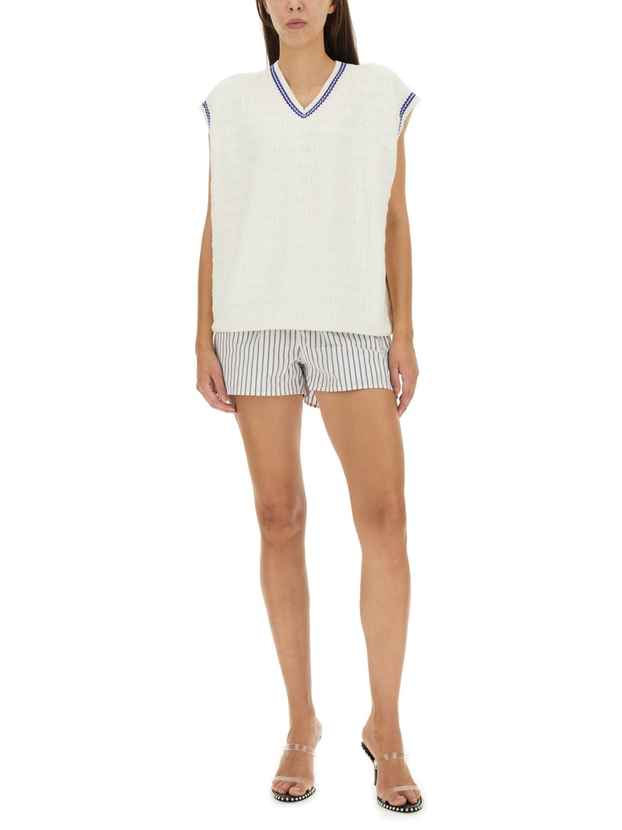 ALEXANDER WANG V-Neck Ribbed Vest for Women