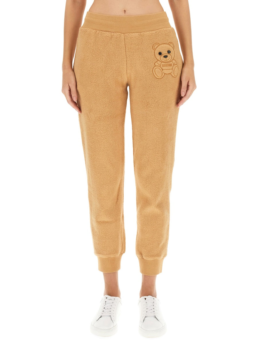 MOSCHINO Regular Fit Jogging Pants with Embossed Logo