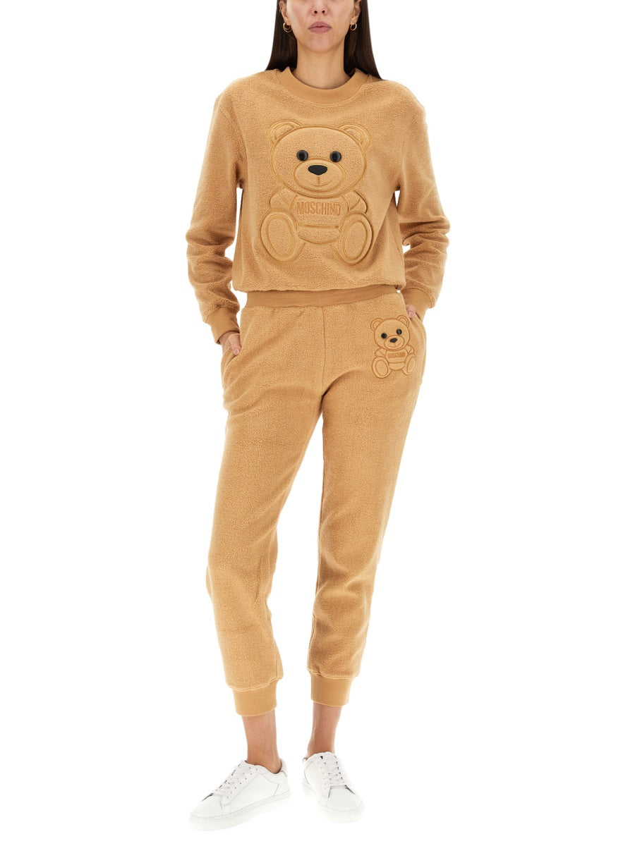 MOSCHINO Regular Fit Jogging Pants with Embossed Logo