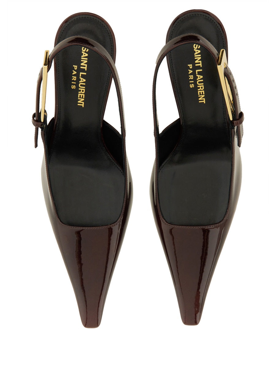 SAINT LAURENT Chic Leather Heels for Effortless Elegance