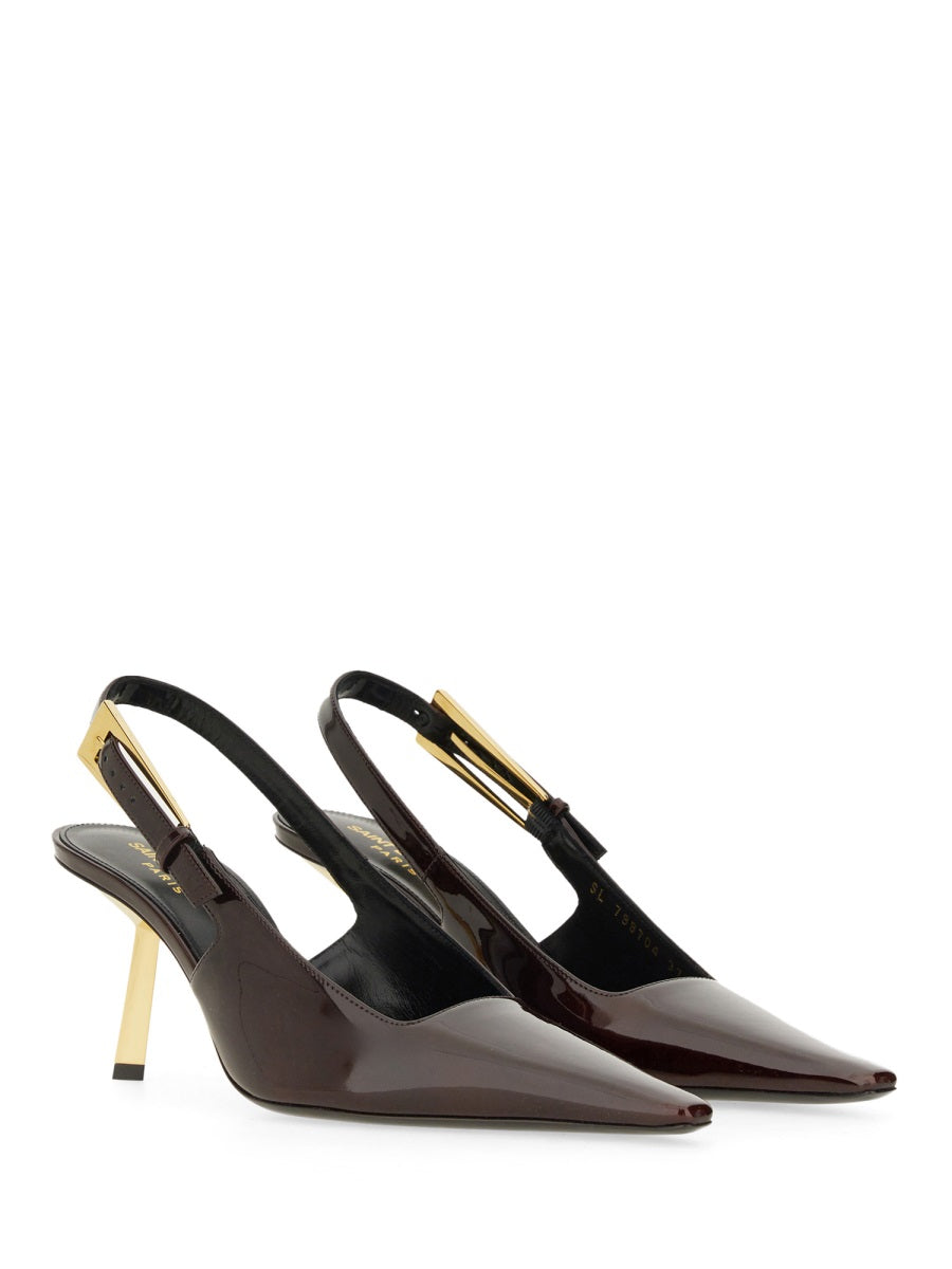 SAINT LAURENT Chic Leather Heels for Effortless Elegance