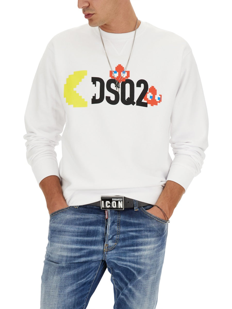 DSQUARED Pac-Man Inspired Cool Fit Sweatshirt