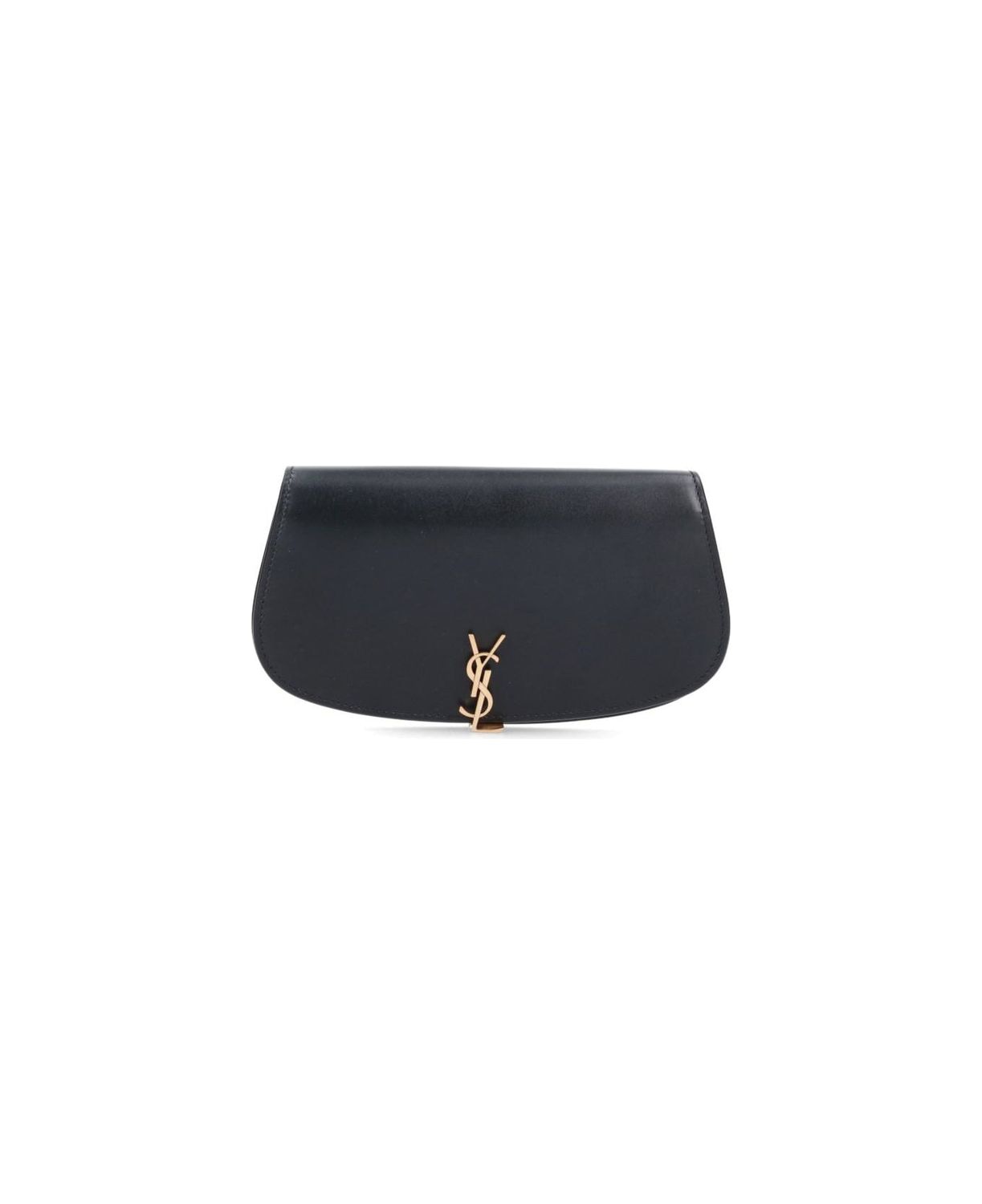 SAINT LAURENT Mini Leather Wallet on Chain