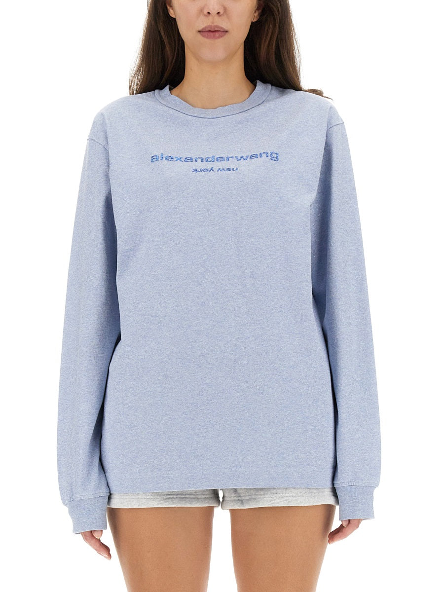 ALEXANDER WANG Regular Fit Logo Sweatshirt - Size S