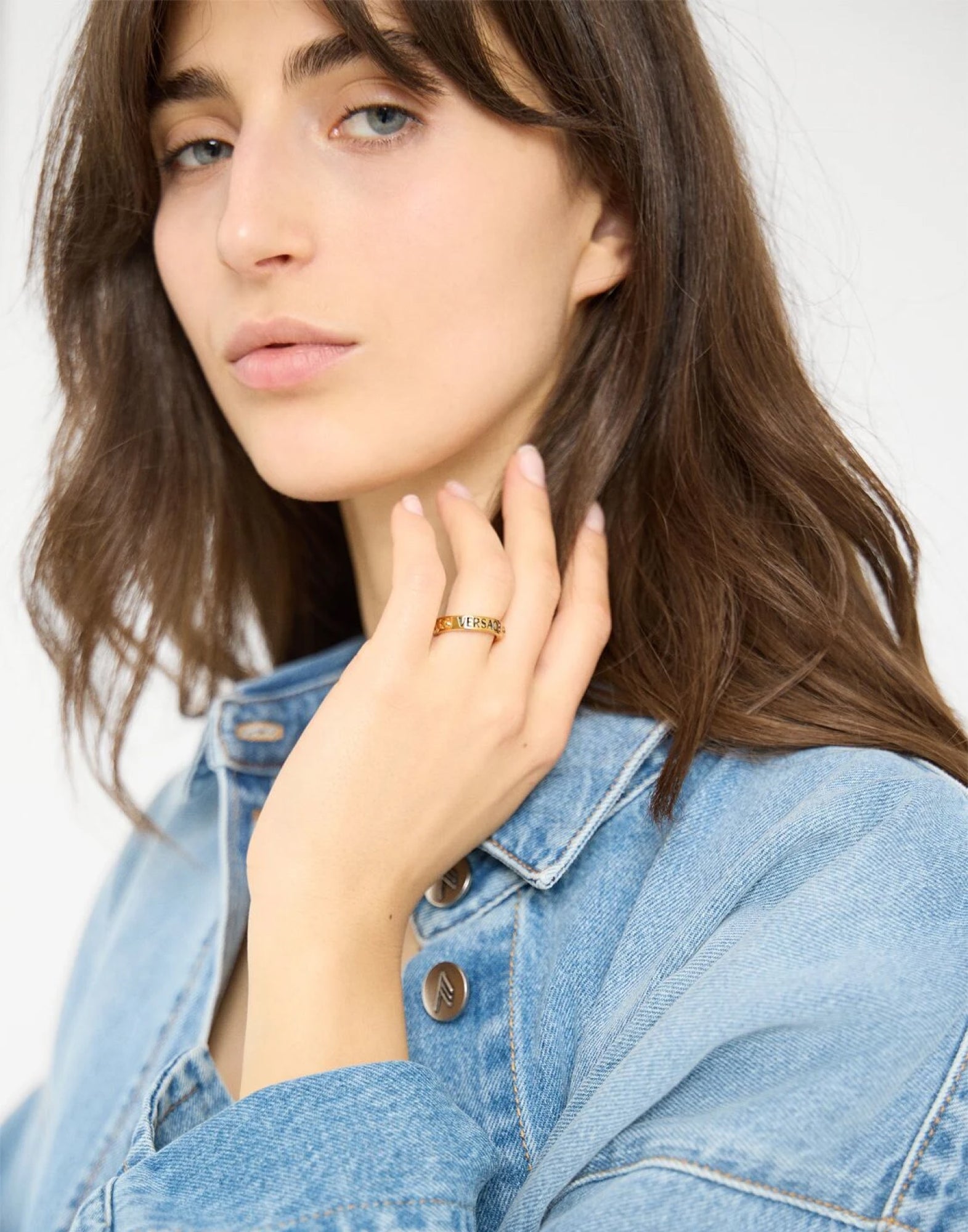 VERSACE Logo Metal Ring