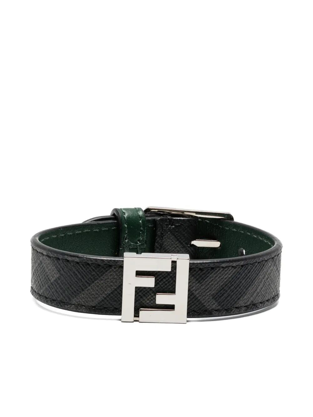 FENDI Classic Canvas and Leather Bracelet - 1.5 CM Width