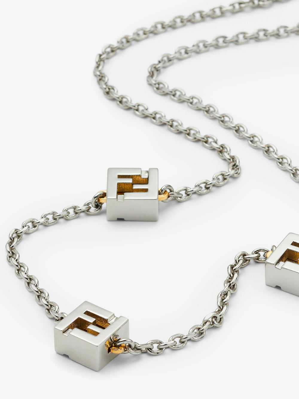 FENDI FF Cube Men's Necklace - Adjustable Length 40cm to 44cm