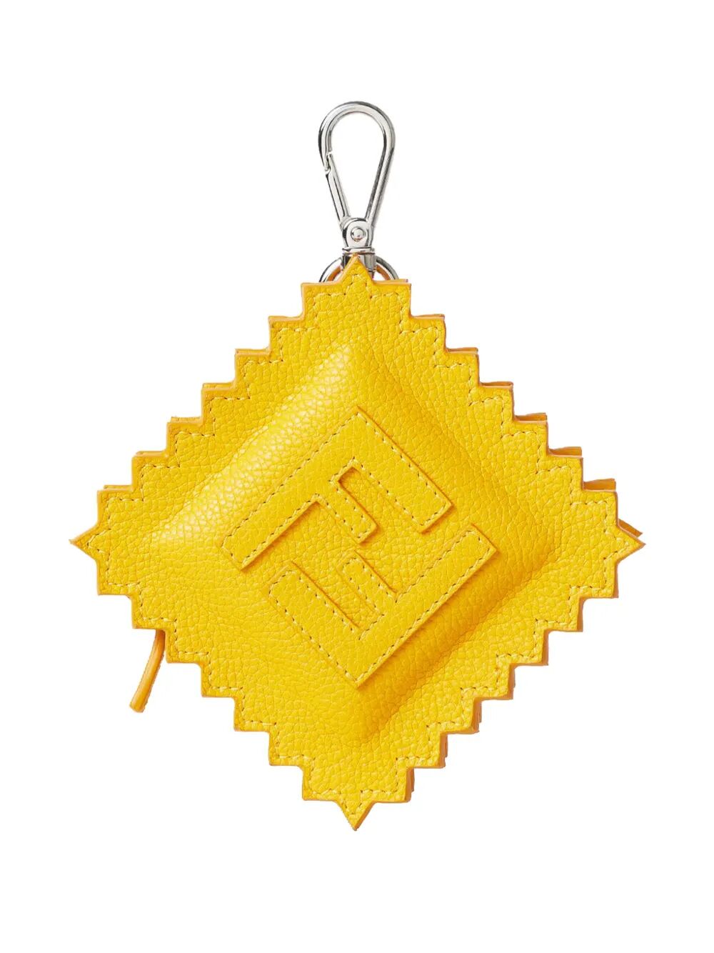 FENDI Leather Raviole Keyring Charm