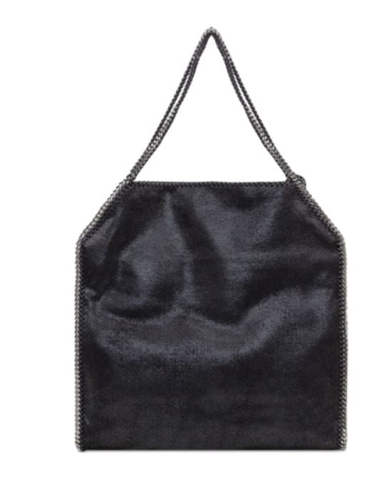STELLA MCCARTNEY Sleek and Durable Polyester Handbag with Chain-Link Straps