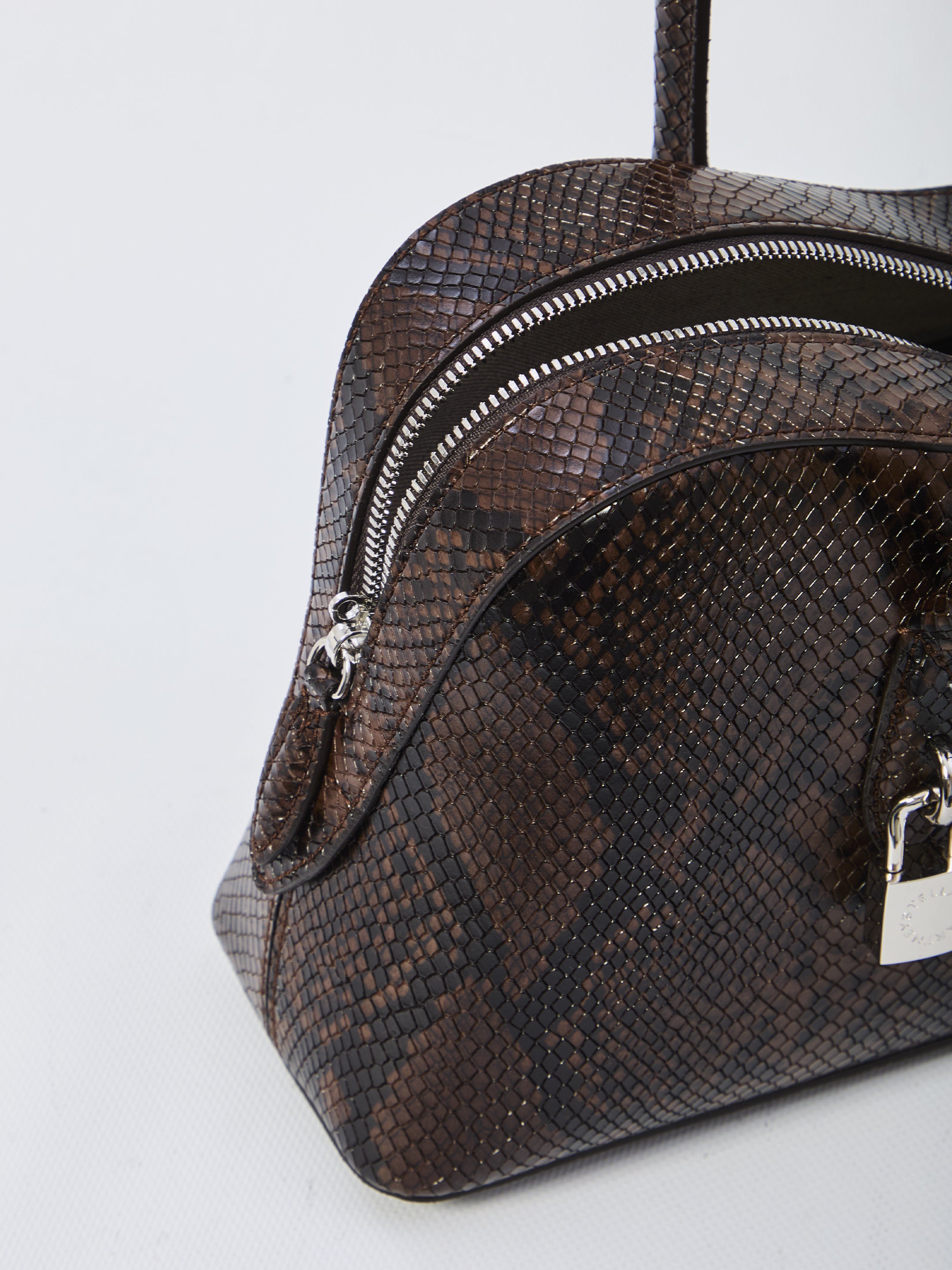 STELLA MCCARTNEY Medium Sculptural Handbag with Snake Alter Mat Pattern