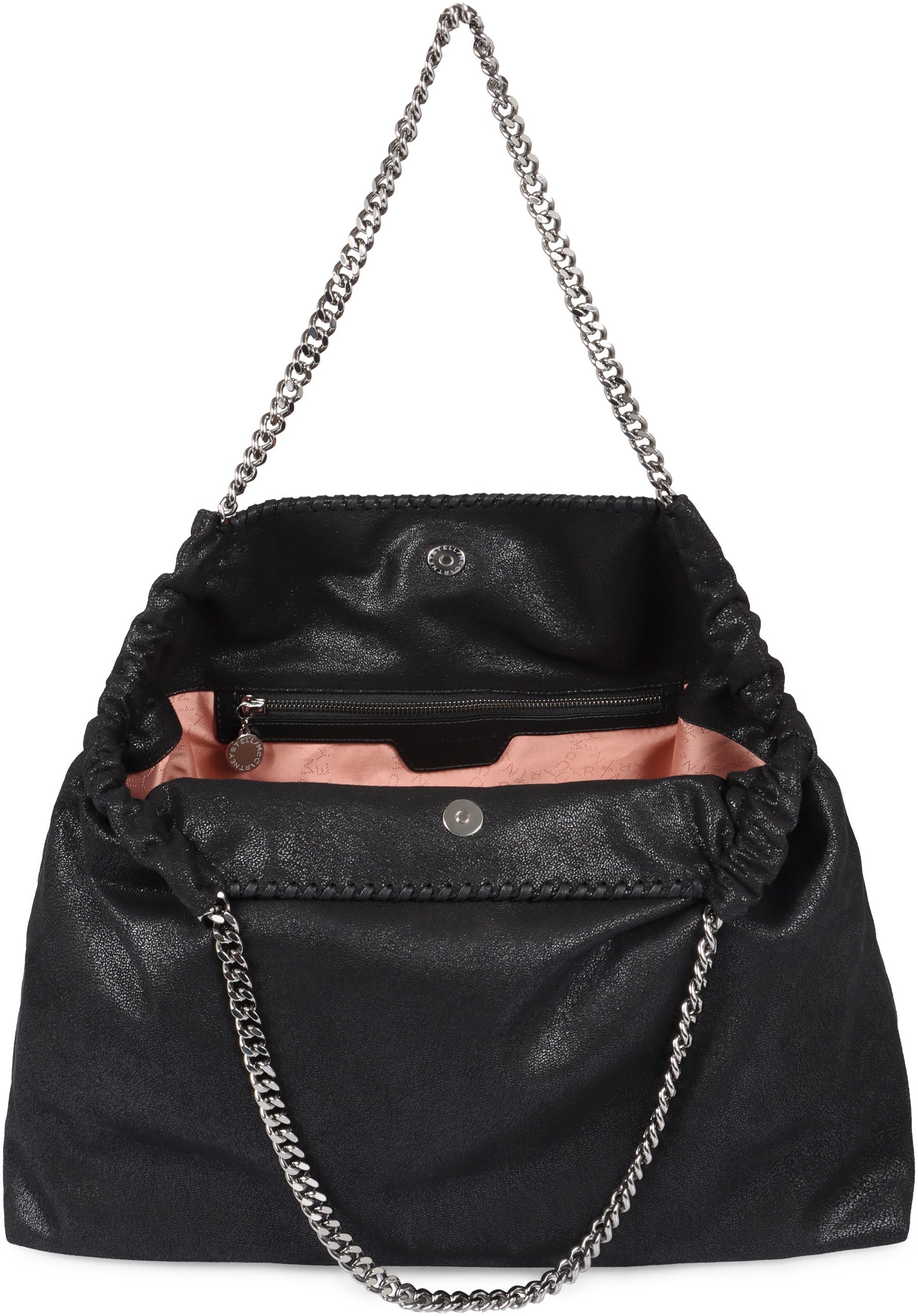 STELLA MCCARTNEY Stylish and Durable Polyester Handbag with Chain-Link Handles