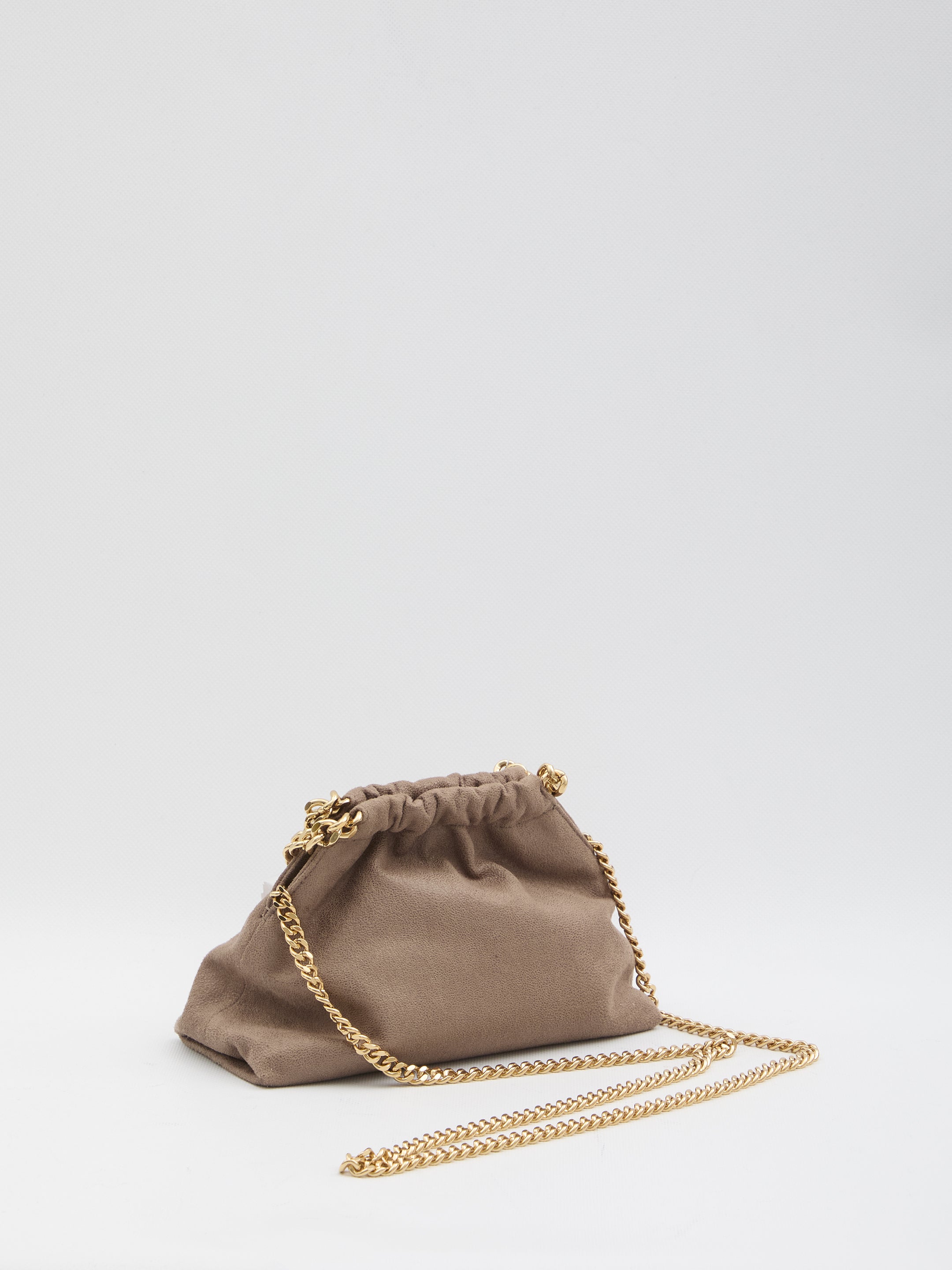 STELLA MCCARTNEY Mini Drawstring Shoulder Handbag with Dual Handles